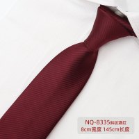 盛世尼曼领带男 正装 商务 职业西装结婚新郎红色黑色宽男士领带衬衫 学生领带