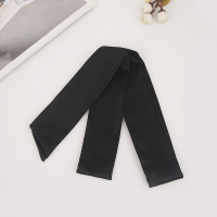 盛世尼曼腰封冰丝布料装饰连衣裙子腰带女士黑色简约百搭细围巾蝴蝶结绑带