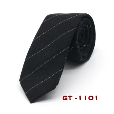 盛世尼曼正装6CM纯色条纹棉布韩版窄领带男士女生时尚休闲商务英伦小领带领带