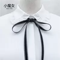 盛世尼曼韩版学院风手打结飘带领带领结女衬衫领口装饰蝴蝶结领花衣领配饰领带