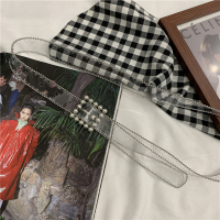 盛世尼曼原创重工链条珍珠透明腰带女百搭配裙子轻奢时尚新款塑料pvc皮带