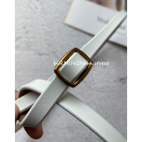 盛世尼曼必入啊啊!皮复古简约细皮带女士免打孔可打结百搭腰带多色