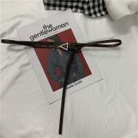 盛世尼曼三角扣细腰带女装饰西装配连衣裙子衬衫收腰绑带时尚百搭ins皮带