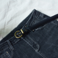 盛世尼曼韩国新款chic铜扣腰带女细装饰 bf风学生简约百搭皮带装饰青少年