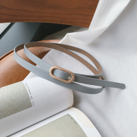 盛世尼曼韩版椭圆扣皮细腰带软女装饰配裙子雪纺百搭简约小皮带