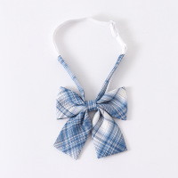 盛世尼曼北海格裙同款小物jk制服裙领结浅蓝色格子领花女蝴蝶结百褶裙领带领带