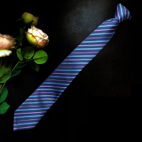 盛世尼曼免打领带学院风JK/DK制服百搭深色免打领带 男女款学生条纹配件领带