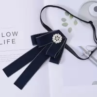 盛世尼曼韩版明星同款JK领结 女士职业工作服衬衫领花 商务黑色领带蝴蝶结领带