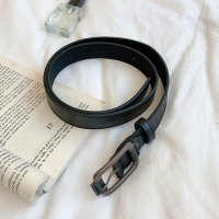 盛世尼曼方扣女士软皮带女简约百搭ins风复古时尚裤带男韩版学生腰带潮