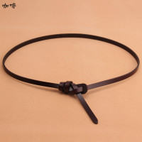 盛世尼曼打结细腰带女装饰配连衣裙子时尚韩版百搭皮细款休闲皮带女