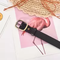 盛世尼曼复古腰带女百搭椭圆黑色牛仔裤网红同款ins风皮带女简约百搭韩国