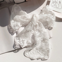 盛世尼曼很仙软软气质蕾丝小丝巾 韩国百搭ins小领巾薄款复古发带腰带