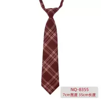 盛世尼曼新款免打结jk领带女制服配饰百搭学院风格子卡扣领带休闲日系多色领带