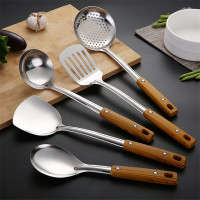 5件套不锈钢锅铲勺子套装厨具全套家用勺炒菜铲子厨房铲勺漏勺