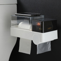 多功能卫生间 纸巾盒厕所免打孔卷纸筒抽纸创意家用防水厕纸卫生纸置物架