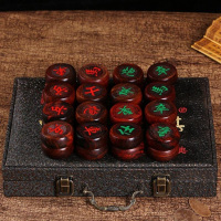 红木中国象棋实木酸枝 棋盘棋盒 家居摆件木制工艺品