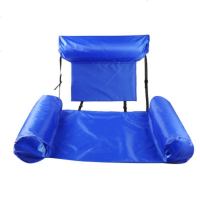 带网可折叠靠背浮排充气水上坐骑吊床浮床成人儿童躺椅游泳圈漂垫