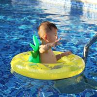儿童游泳圈充气儿童菠萝座圈双色叶婴幼儿凤梨游泳圈 -65cm菠萝座圈