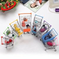 新款创意金属迷你购物车工艺品摆件迷你手推车玩具市车 