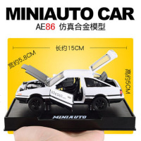 适用头文字D AE86车模型合金摆件回力声光开门汽车玩具
