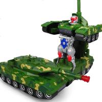 儿童电动变形坦克 万向变形车 电动酷炫玩具车灯光音乐电动变形机器人