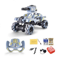 遥控高速漂移坦克发射水弹装甲突击车2.4G对战战车电动玩具车玩具