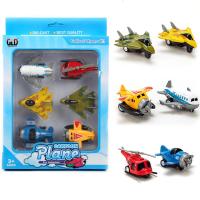 1:64合金工程车系列套装模型飞机跑车摆件回力车模男孩玩具 
