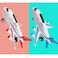 早教儿童航空模型飞机带灯光声效跨境儿童滑翔机惯性飞机客机模型