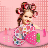 儿童化妆品玩具可水洗过家家玩具梳妆台口红小女孩玩具公主彩妆盒