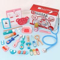 新款木制仿真医生套装儿童游戏角色扮演互动过家家的医生教育玩具