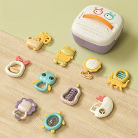 新生儿手摇铃早教益智磨牙牙胶玩具0-1岁婴儿牙胶摇铃套装