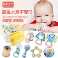 可水煮摇铃宝宝牙胶早教婴幼儿新生儿0-12个月益智玩具带收纳盒