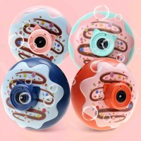 新款网红甜甜圈泡泡机电动灯光音乐自动吹泡泡相机玩具