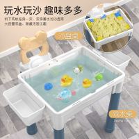 儿童多功能积木桌大颗粒滑道积木拼插益智学习桌早教玩具 