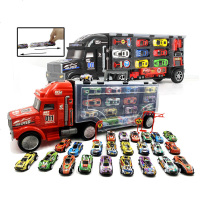 合金玩具车汽车模型货柜车带铁皮回力车模型男孩生日礼物