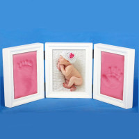 宝宝满月手足印纪念新生儿小脚丫留念婴儿手印相框百日周岁纪念品
