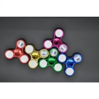 新品发光指尖陀螺 18炫塑料电镀儿童陀螺