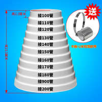 抽油烟机排烟管道排风管转换头变径圈大小转接头塑料排气转接口 100-200变径(送铝箔胶带+卡箍)