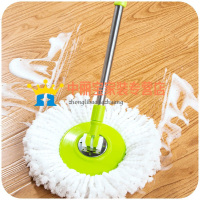 自动甩干旋转拖把头圆形替换装 吸水拖布头通用墩布头 拖把桶配件