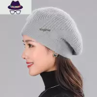 冬季中老年人帽子女冬中年妈妈针织帽时尚韩版线帽秋季贝雷帽 FISH BASKET