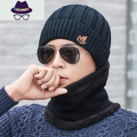 帽子男冬天针织毛线帽加绒加厚韩版潮保暖防寒骑车秋冬季男士棉帽 FISH BASKET