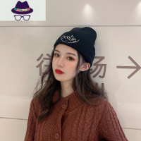 针织毛线帽子女春秋冬季月子帽产后产妇百搭秋冬天ins潮防风骑车 FISH BASKET