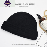 毛线帽女秋冬韩版百搭潮瓜皮帽雅痞针织地主西瓜包头冷帽男嘻哈 FISH BASKET帽子