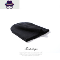 帽子滑雪帽韩版套头针织帽男包头帽秋冬天毛线帽纯色冷帽女运动帽 FISH BASKET