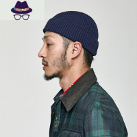 薄款短款圆顶针织毛线帽男女秋冬保暖套头冷帽瓜皮帽雅痞水手帽子 FISH BASKET