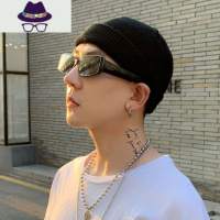 西瓜冷帽子男潮春秋针织毛线帽冬天保暖潮牌男士雅痞瓜皮帽嘻哈夏 FISH BASKET