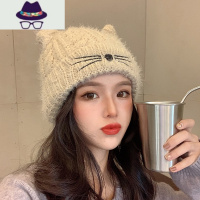 针织帽子女春秋月子帽产后产妇网红百搭毛线帽冬天新款2021秋冬季 FISH BASKET