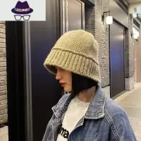 韩国毛线针织渔夫帽女秋冬日系百搭东大门保暖护耳毛线水桶帽子潮 FISH BASKET
