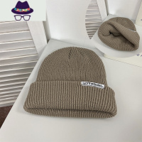 帽子男潮新款帽潮牌针织帽男ins毛线帽男士秋冬款套头hiphop冷帽 FISH BASKET