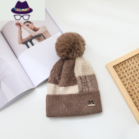 毛线帽子女秋冬潮可爱针织帽加厚加绒冬季韩版百搭保暖包头帽女 FISH BASKET